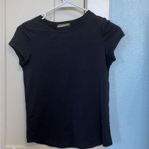 All in Motion Black Fitted Cap Sleeve Tee